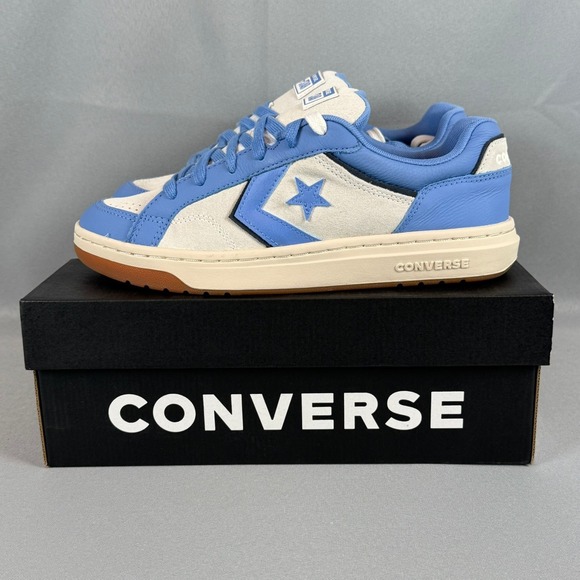 Converse Other - Converse Pro Blaze Classic Ox Leather Suede Shoes Mens 8 Sky Blue A14245C New
